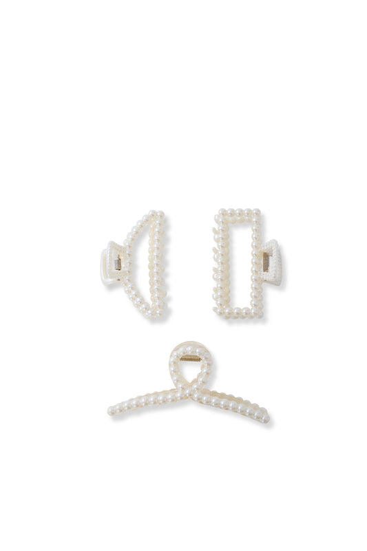 3 PC Pearl Claw - White