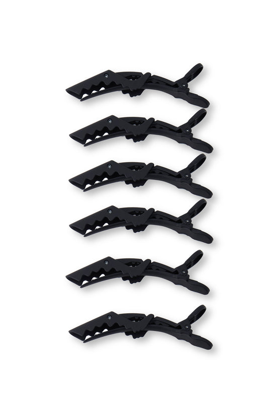 6 PC 'No Slip' Prep Clips - Jet Black