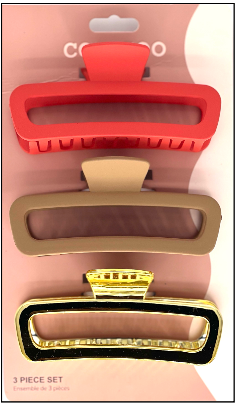 3 PC Metallic & Matte Jumbo Claw - Ember