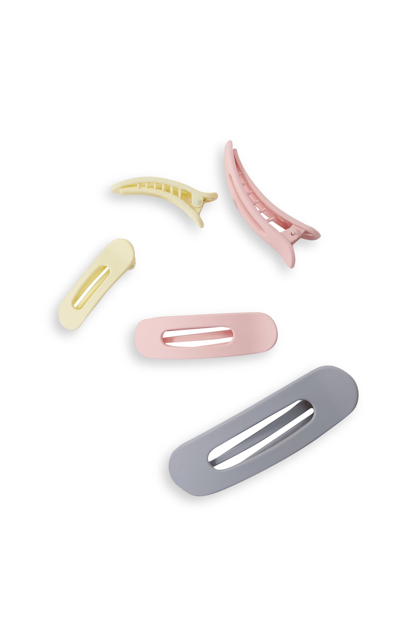 5 PC Jumbo Barettes - Flamingo Pink