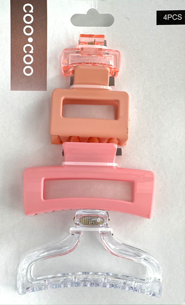 4 PC Assorted Claw - Bubblegum