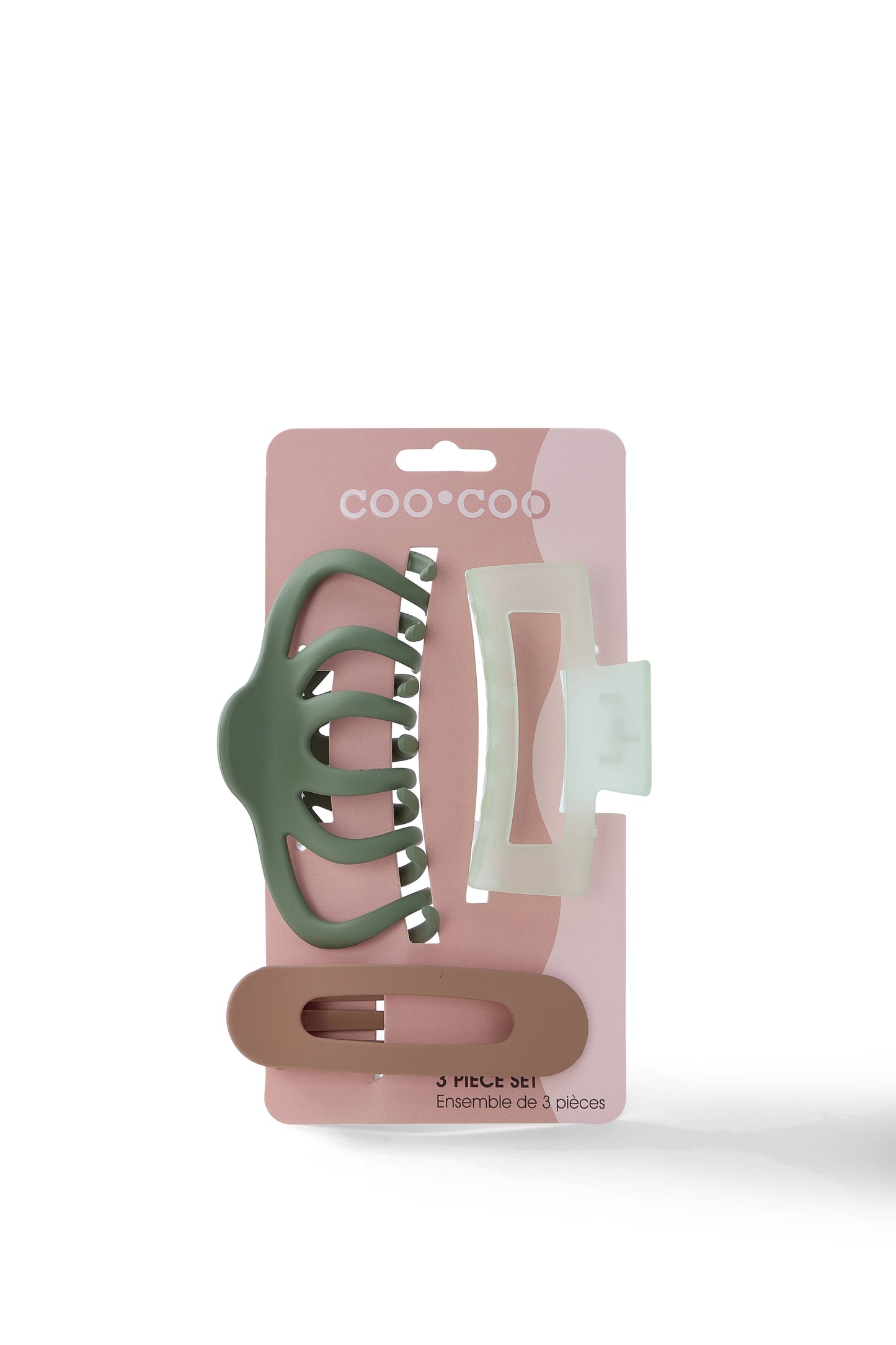 3 Claw Matte Assorted Size Pack - Eucalyptus/Taupe