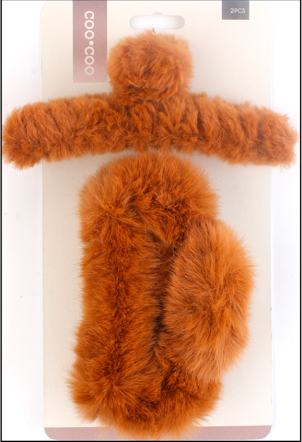 2 PC Jumbo Fuzzy Claw - Bronze