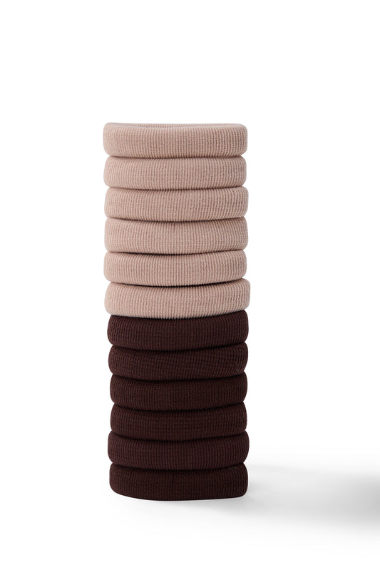 12 PC 'Thick Hold' Elastics - Black