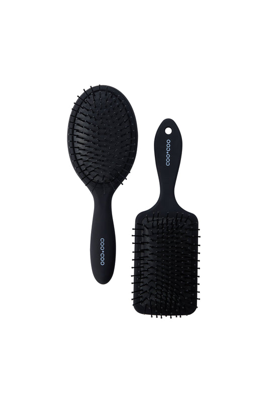 2 PC Wet/Dry Classic Brush Set - Matte Black