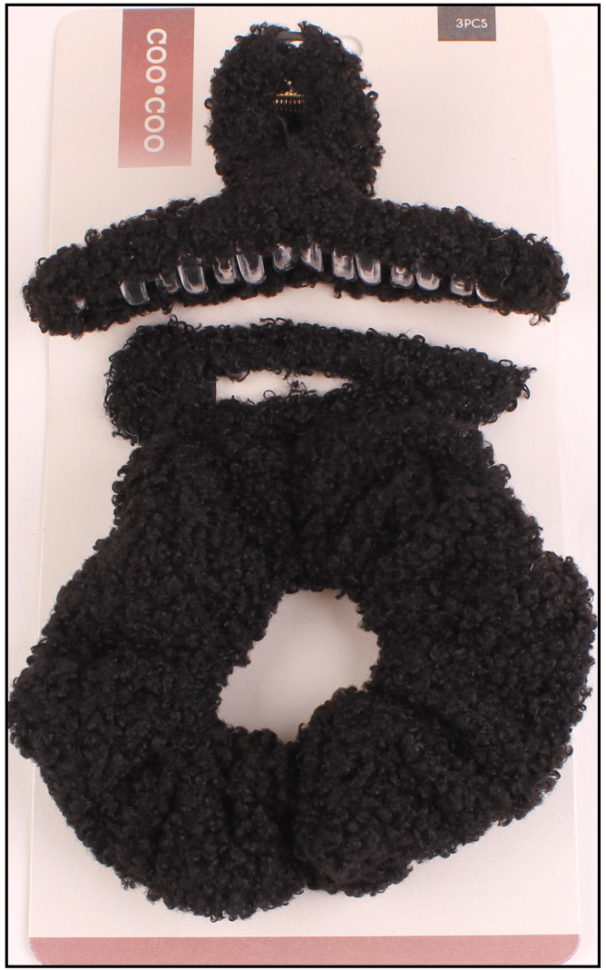 3 PC Plush Set - Black