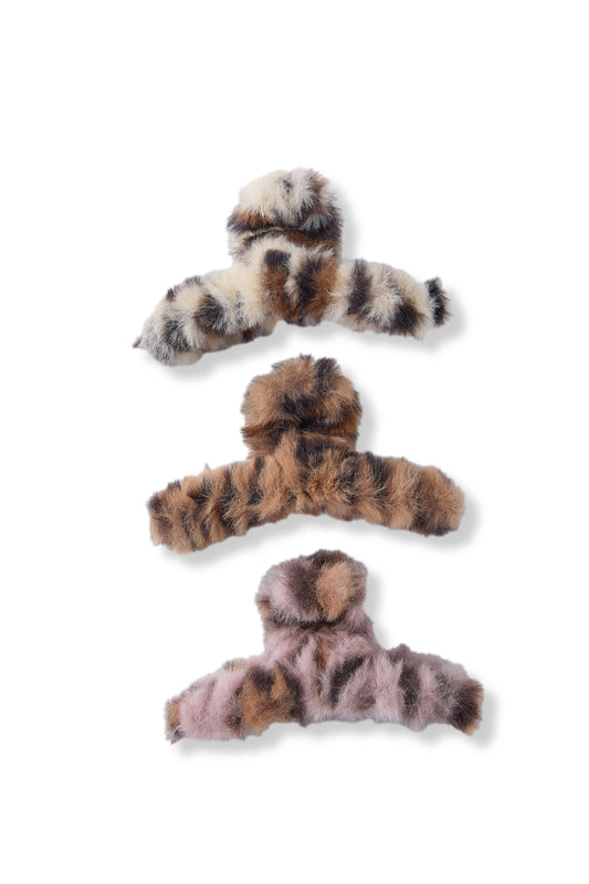 3 PC Fuzzy Claw - Leopard