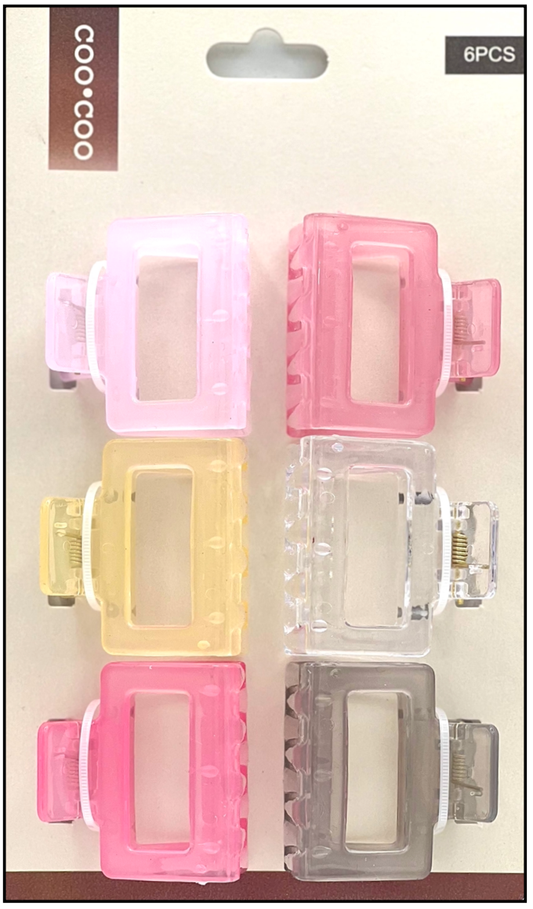6 PC Square Claw - Transparent