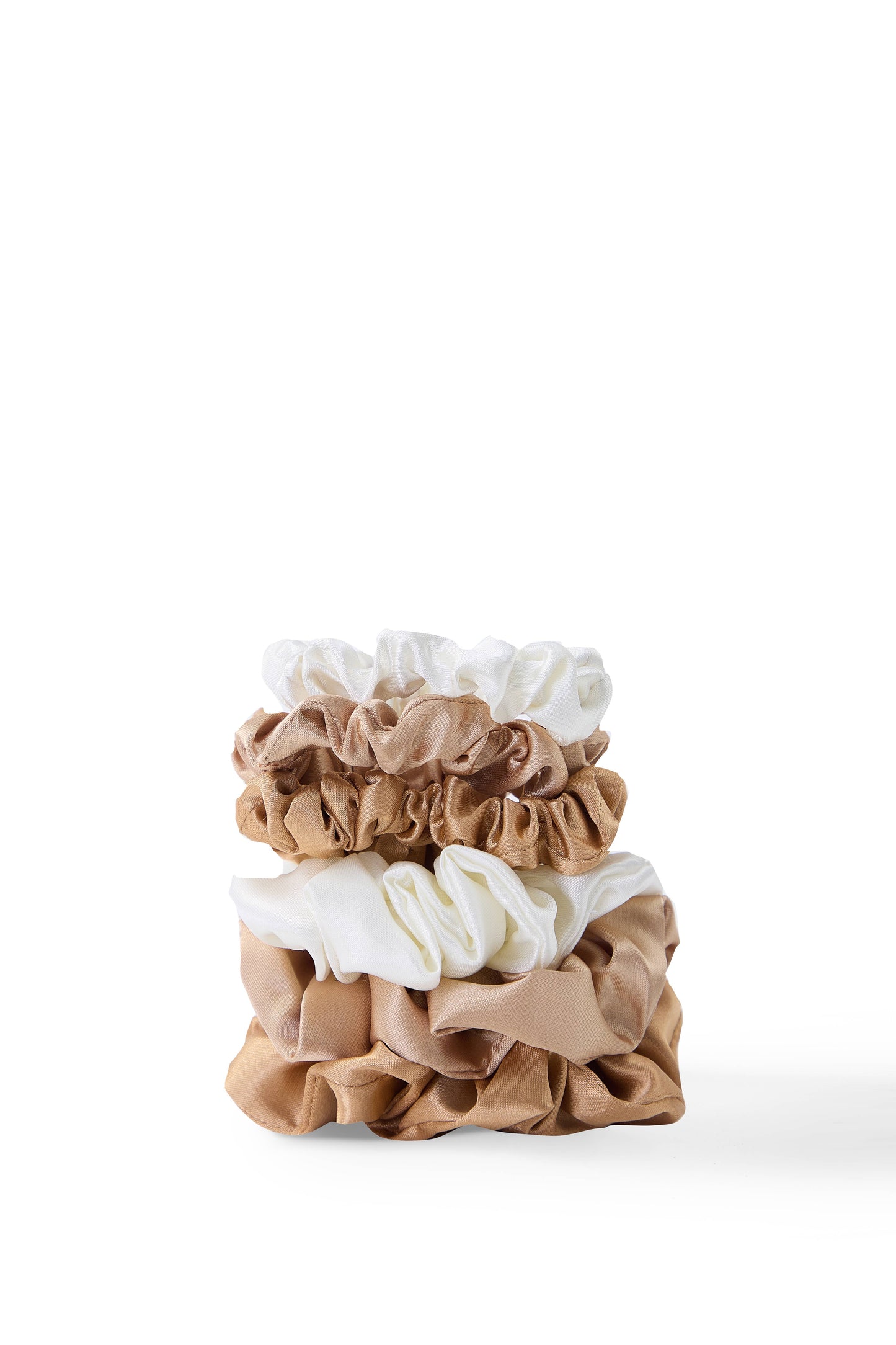 6 PC Satin Sleep Scrunchies - Terracotta