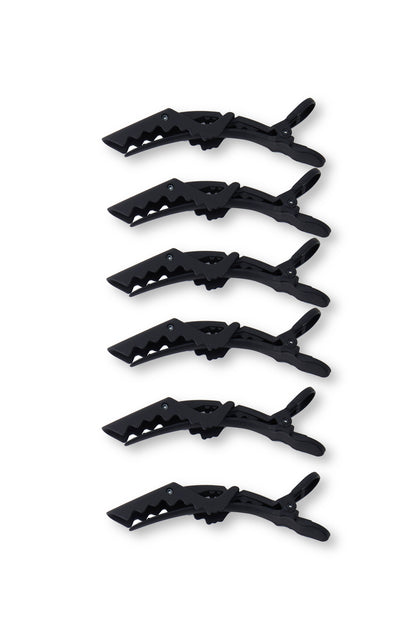 6 PC 'No Slip' Prep Clips - Jet Black