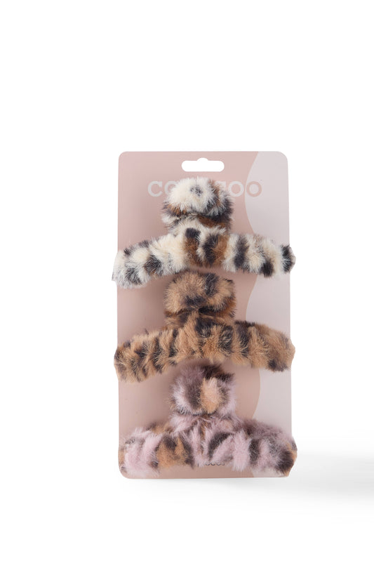 3 PC Fuzzy Claw - Leopard