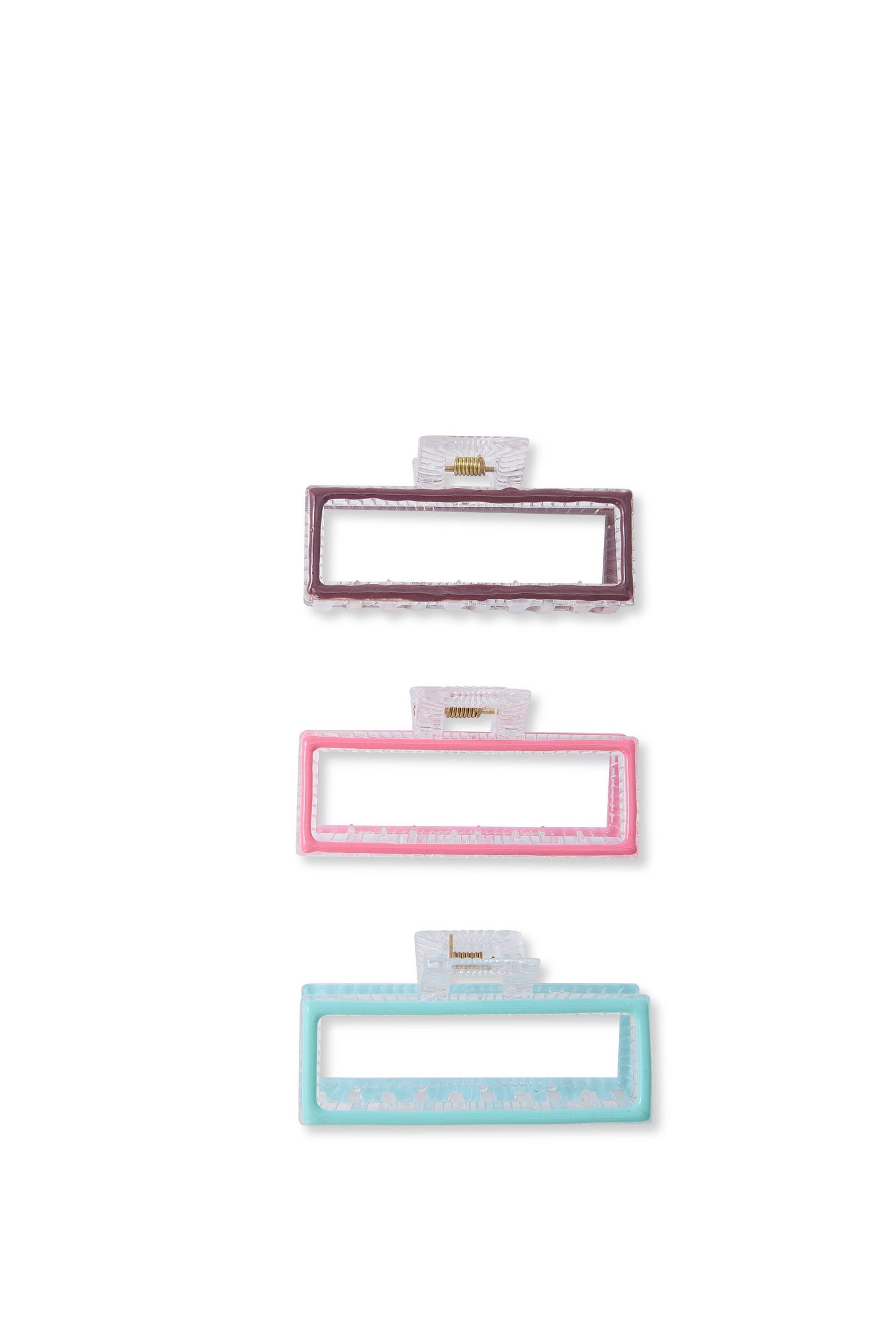 3 PC Geometric Claw - Berry Mix