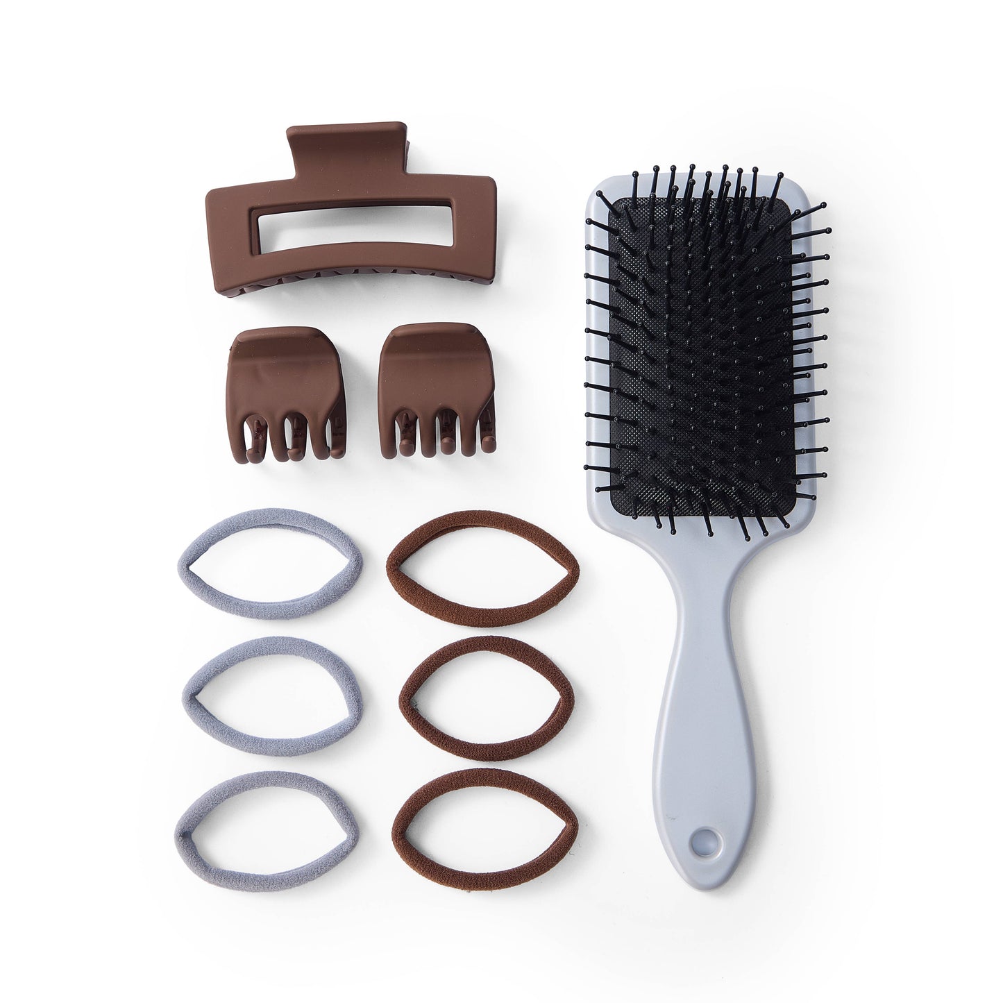 Jumbo Square Hair Set - Platinum/Chocolate
