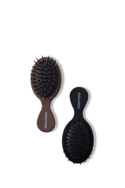 2 PC Mini Hair Brush - Mocha