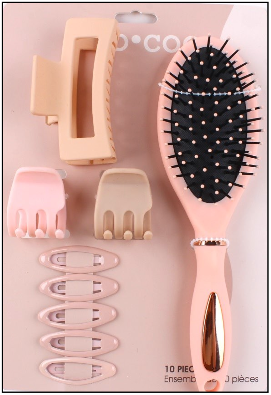 Jumbo Curve Clip Hair Set - Bubblegum