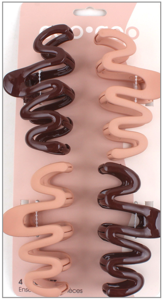 4 PC Classic Squiggle Claw - Mahogany