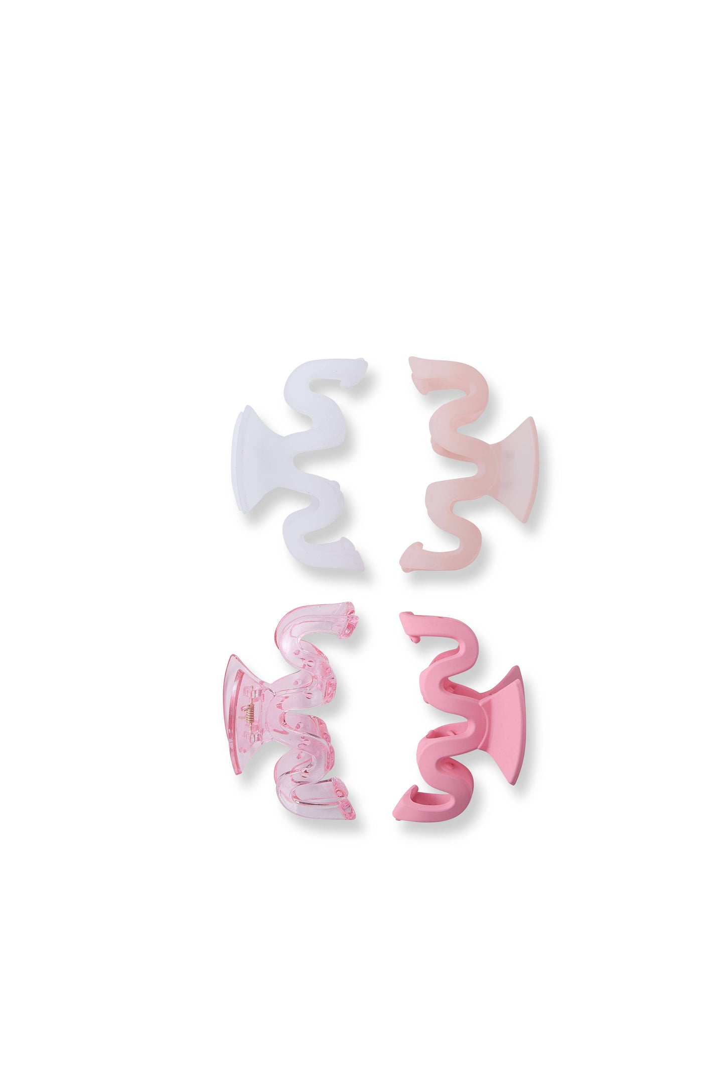 4 PC Butterfly Squiggle Claw - Bubblegum