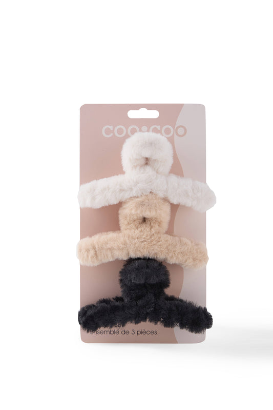 3 PC Fuzzy Claw - Stone