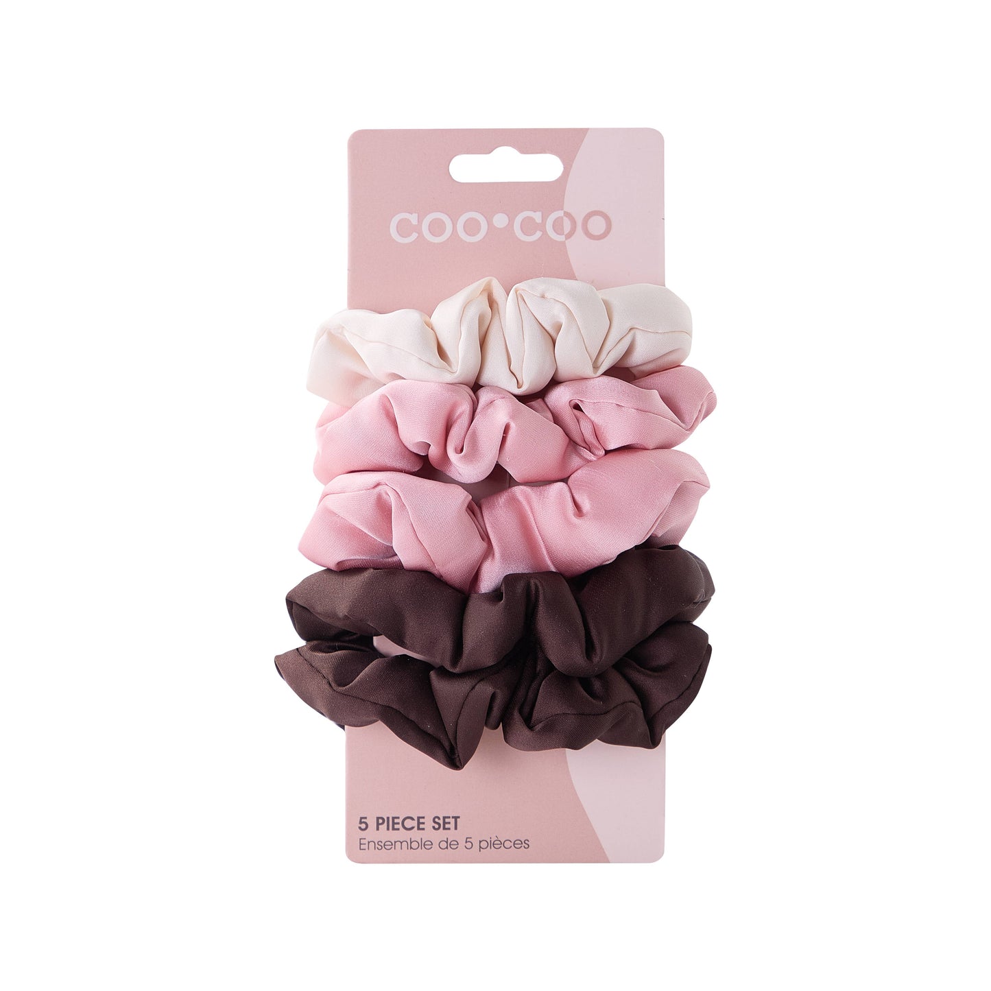 5 PC Satin Pillow Scrunchie - Pink Terracotta