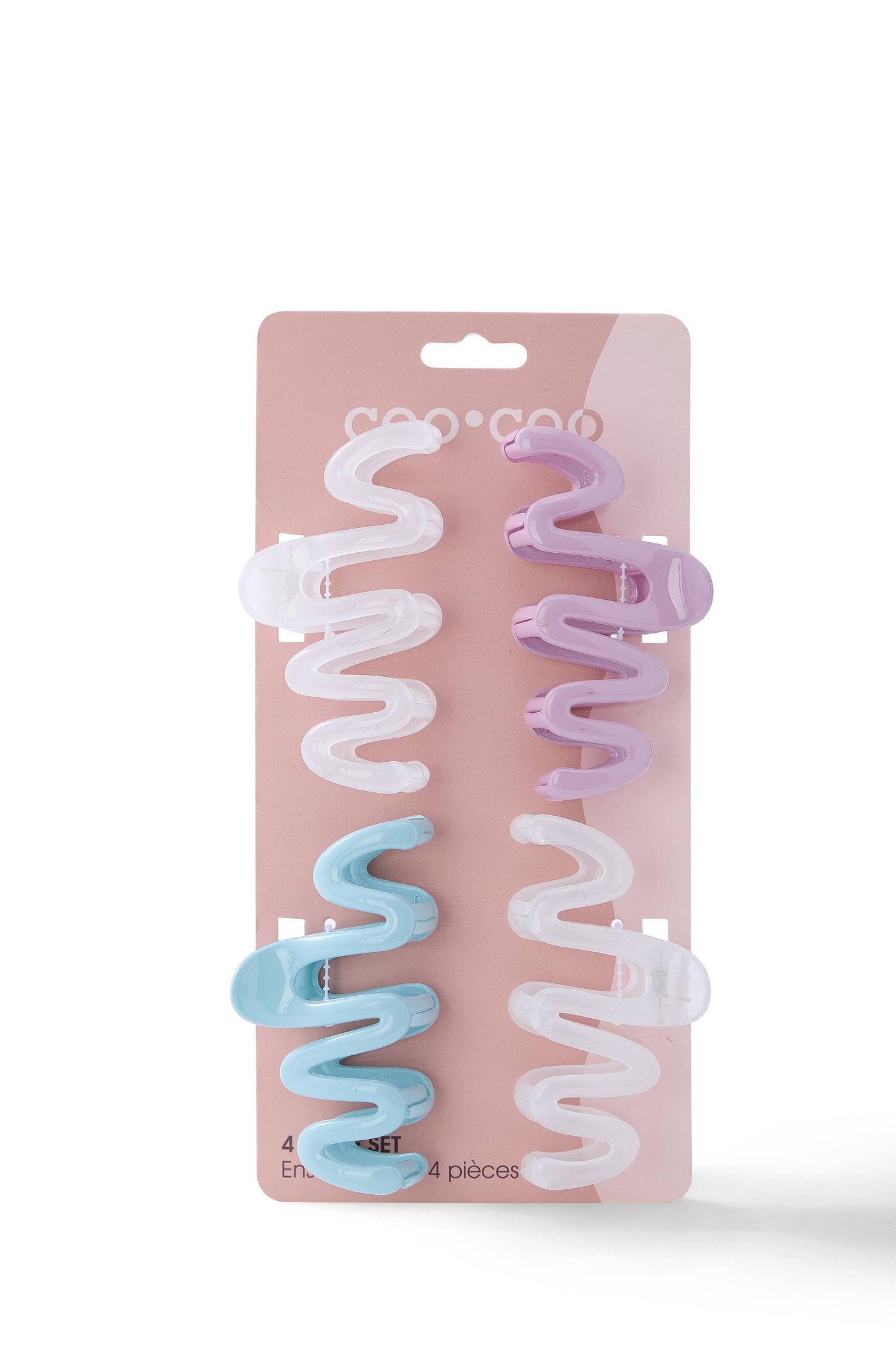 4 PC Classic Squiggle Claw - Periwinkle