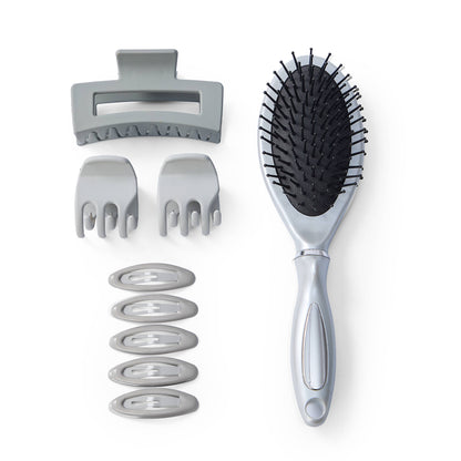 Jumbo Curve Clip Hair Set - Platinum/Iron