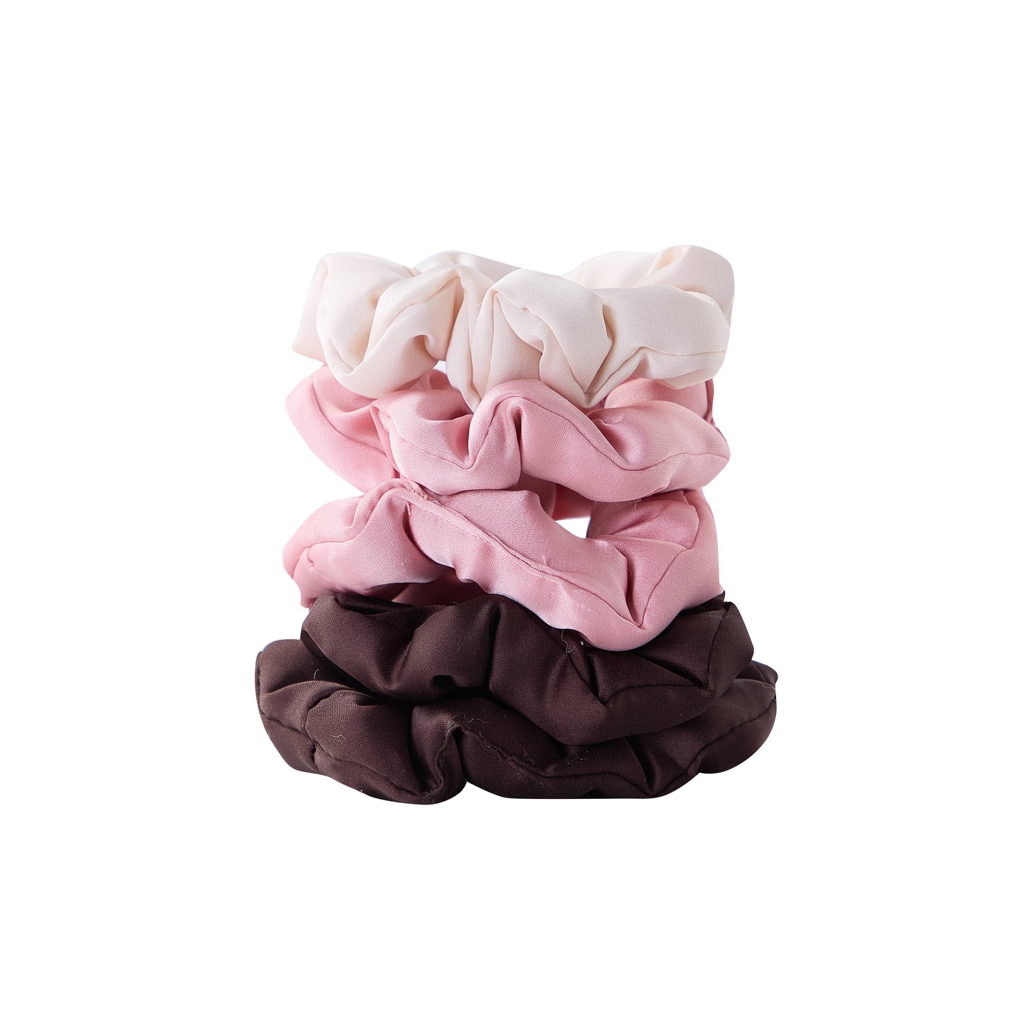 5 PC Satin Pillow Scrunchie - Pink Terracotta