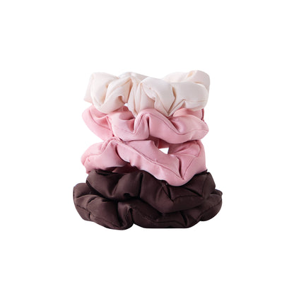 5 PC Satin Pillow Scrunchie - Pink Terracotta