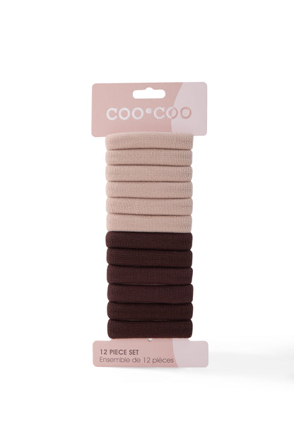 12 PC 'Thick Hold' Elastics - Black