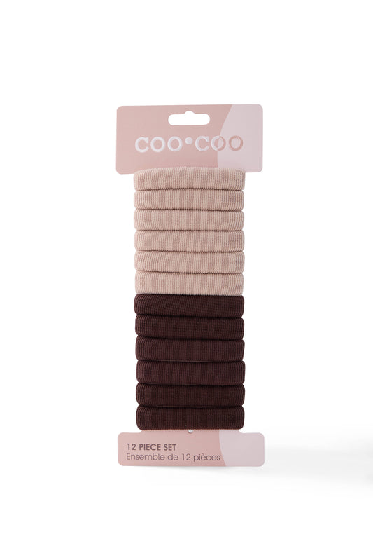12 PC 'Thick Hold' Elastics - Blonde