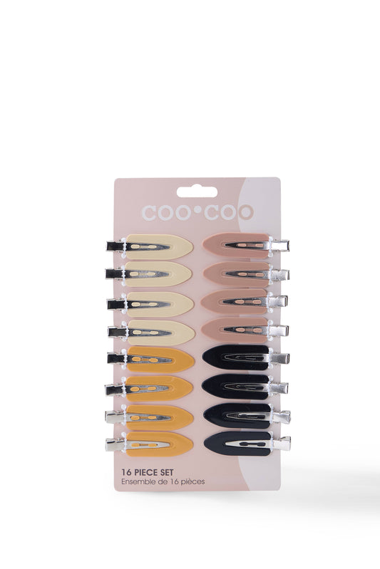 16 PC Creaseless Clips - Cappuccino