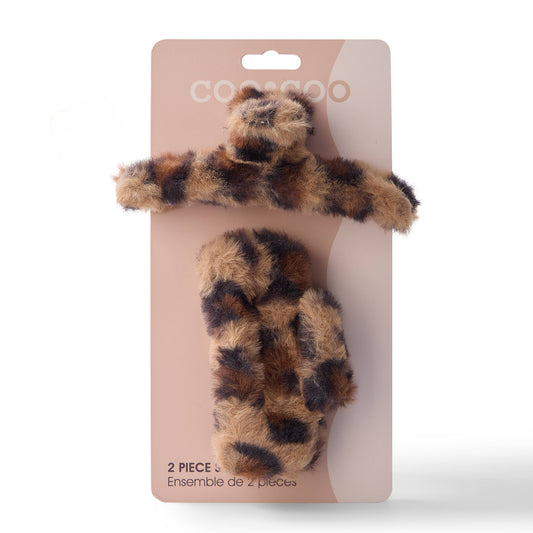 2 PC Jumbo Fuzzy Claw - Leapord