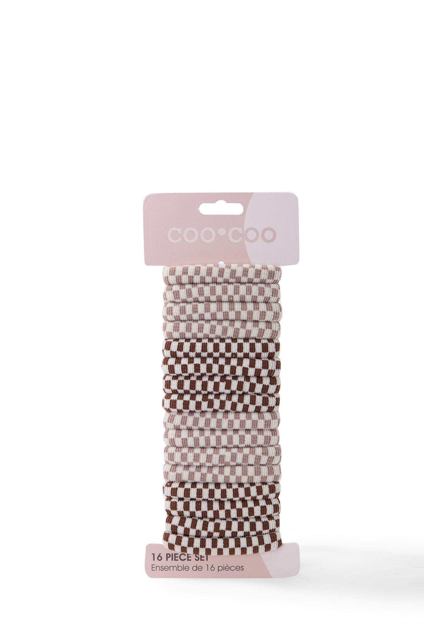 16 PC Checkerboard 'Thick' Elastics - Sand/Sienna