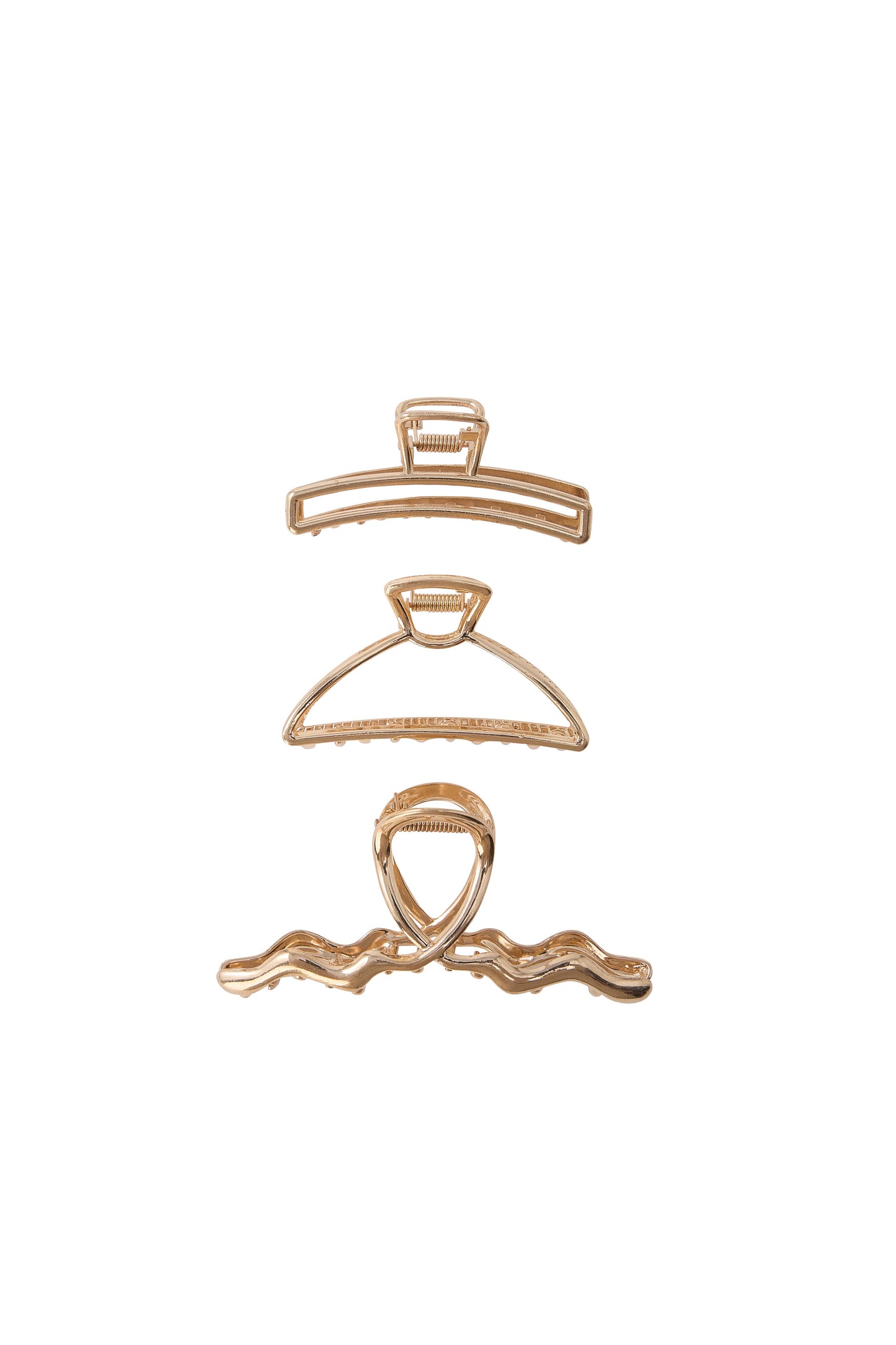 3 PC Metal Claw - Gold