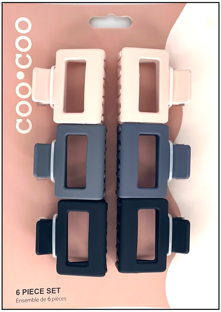 6 PC Square Claw - Hazelnut