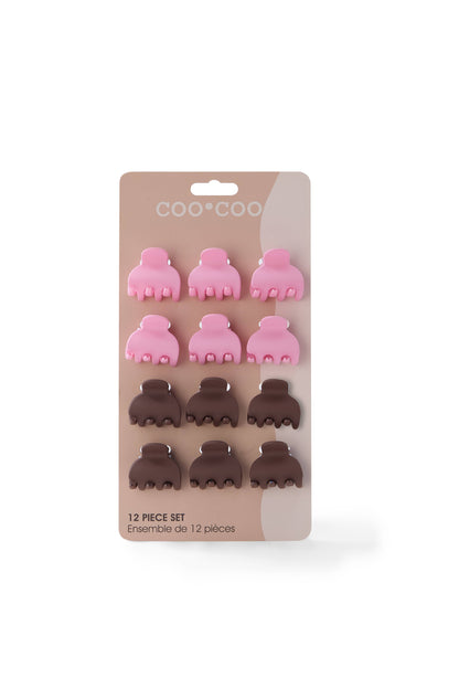 12 PC Mini Hold Clips - Terracotta