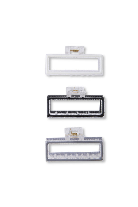 3 PC Geometric Claw - Graphite