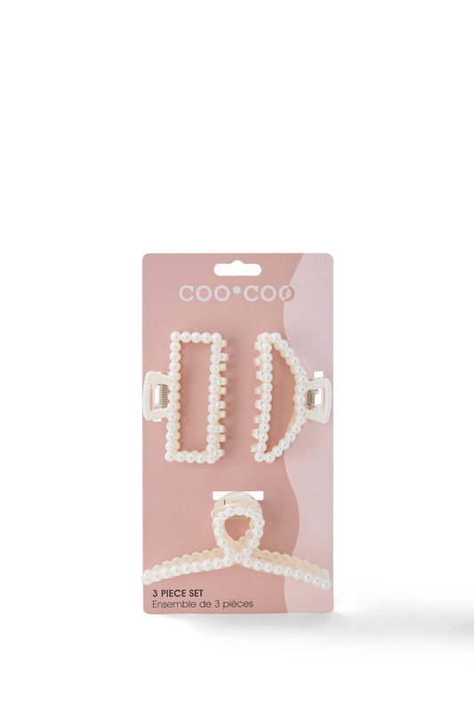 3 PC Pearl Claw - White