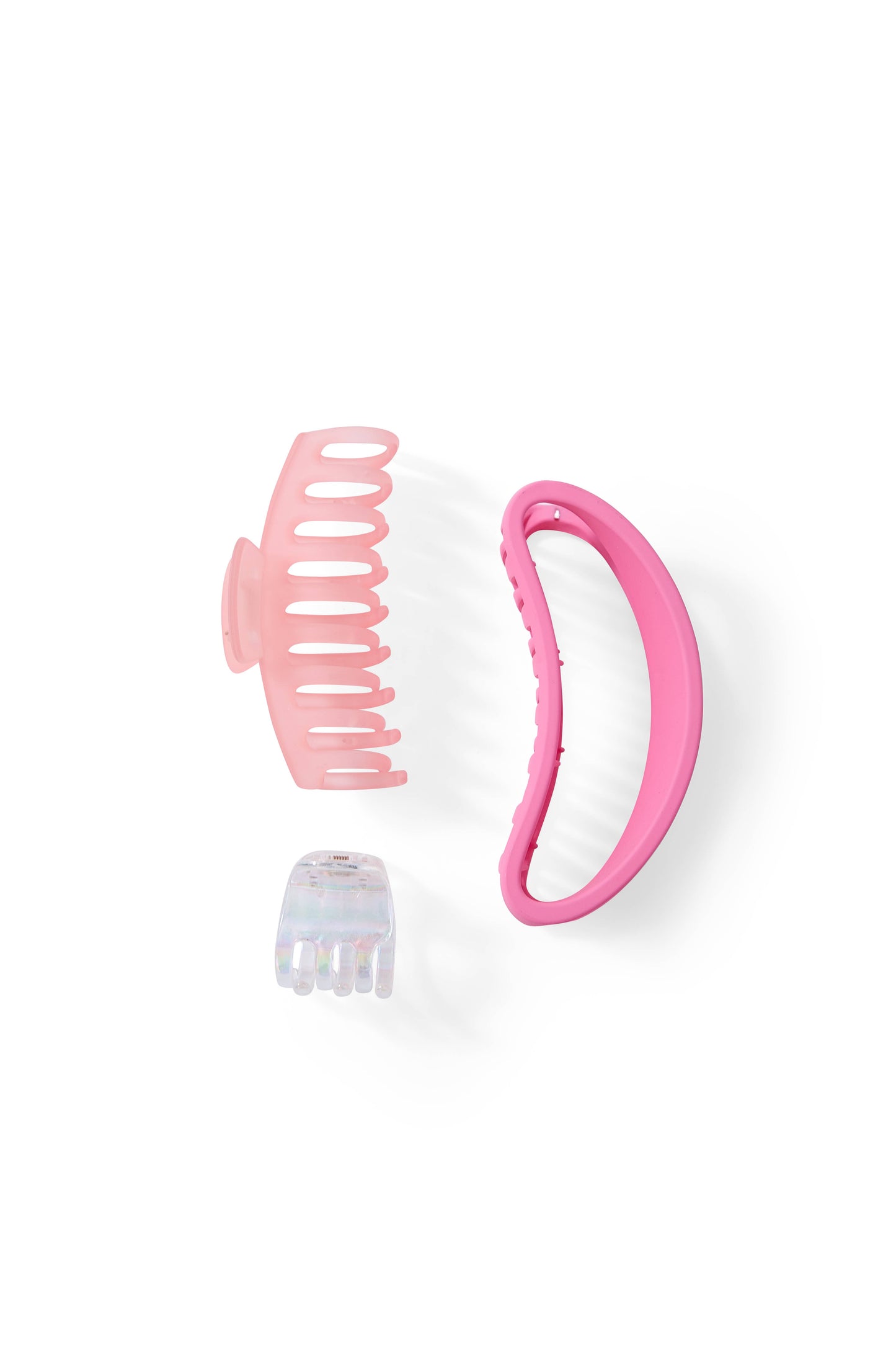 3 PC 'Chic' Trio Hair Claw Set - Cosmo Pink