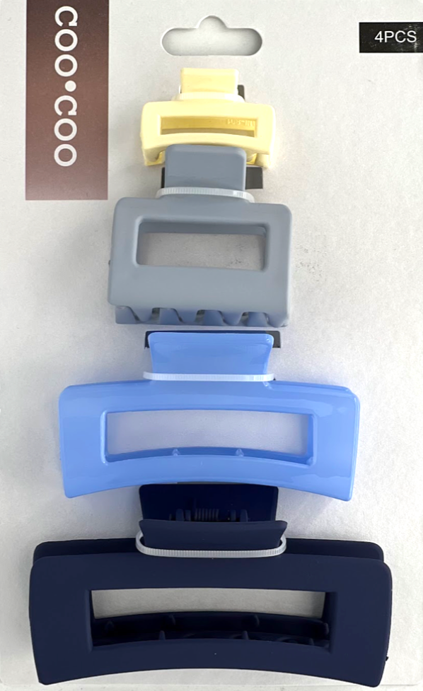 4 PC Assorted Claw - Cool Blue