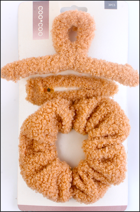 3 PC Plush Set - Oatmeal