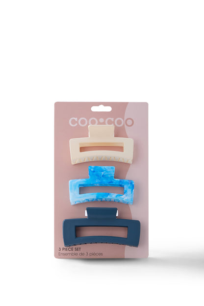 3 PC 'Acrylic Finish' Square Claws - Sea Bright