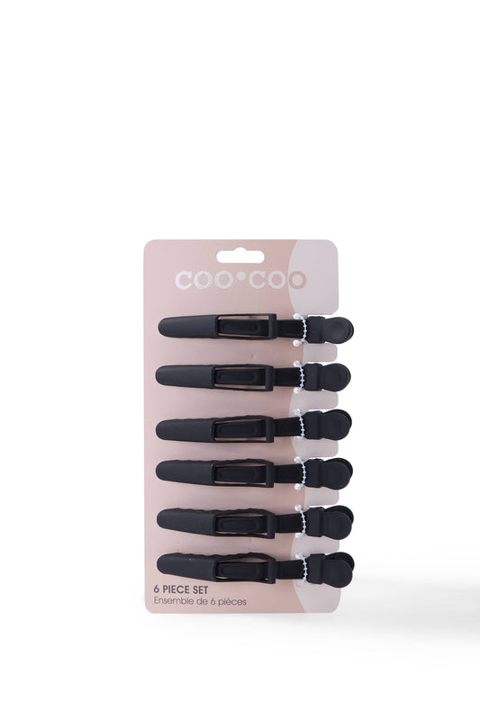 6 PC 'No Slip' Prep Clips - Jet Black