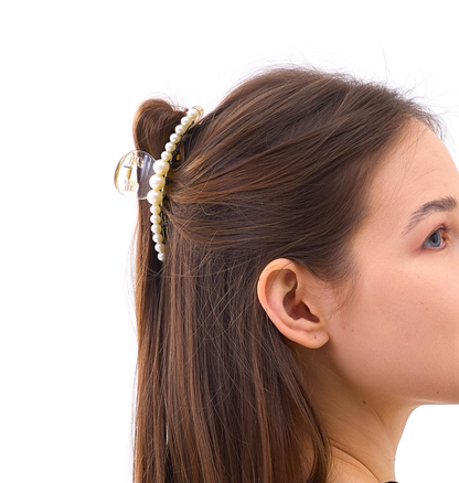 3 PC Jumbo Pearl Claw - White