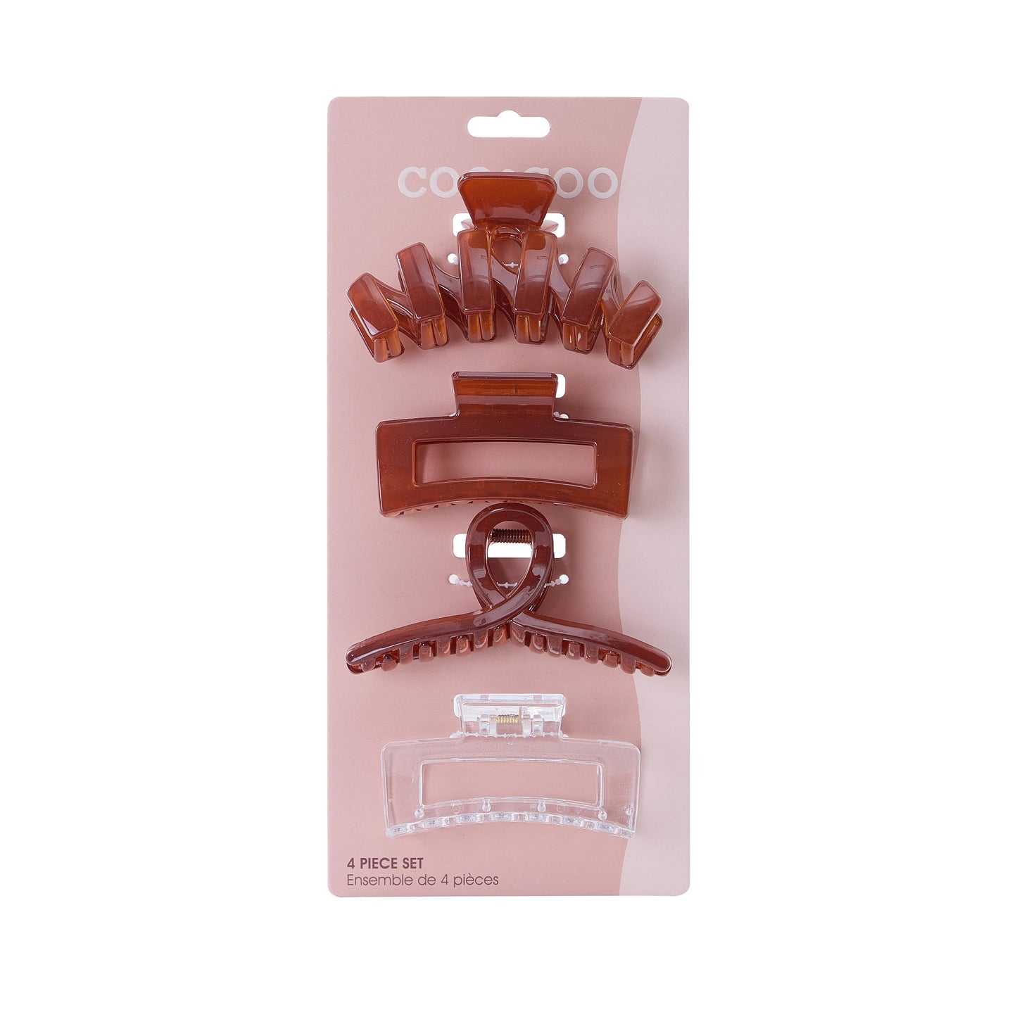 4 PC Multi Claw Set - Sienna/Clear