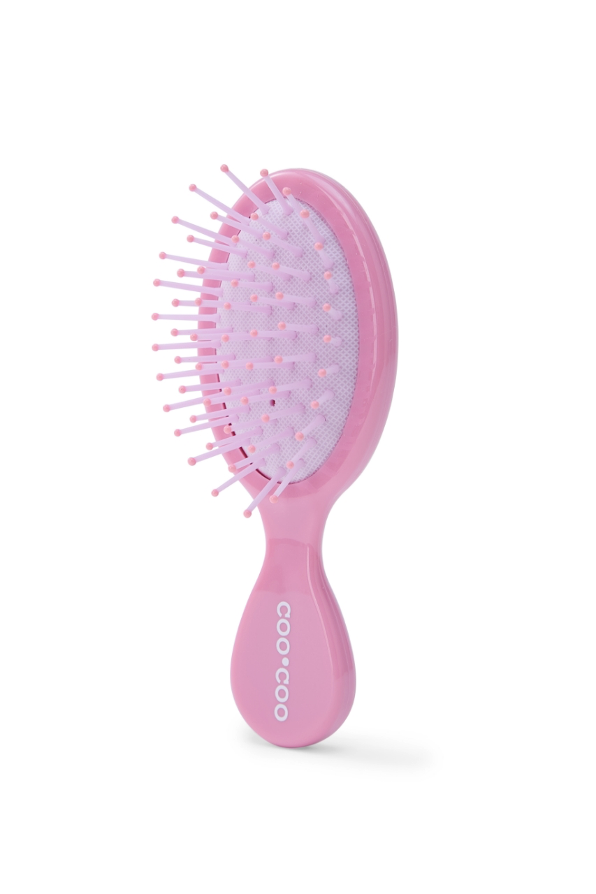 3 PC Mini Hair Brush & Claw Set - Bubblegum